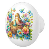 Bouton De Porte En Céramique Beaux Oiseaux (Droite)