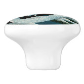 Bouton De Porte En Céramique Bébé Dragon d'hiver blanc (Côté)