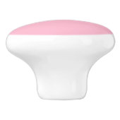 Bouton De Porte En Céramique Bébé rose couleur solide (Côté)