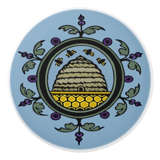 Bouton De Porte En Céramique Bee and Hive de Victoria (Devant)