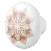 Bouton De Porte En Céramique Beige 3D Shiny Mandala (Droite)