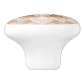 Bouton De Porte En Céramique Beige 3D Shiny Mandala Pattern (Côté)