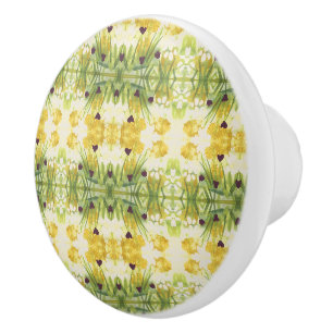 Bouton De Porte En Céramique Belle aquarelle Floral Heart Cabinet Tirage