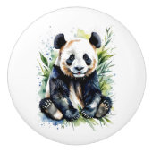 Bouton De Porte En Céramique Belle aquarelle Panda Bear (Devant)