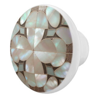 Bouton De Porte En Céramique Belle art Mère de perle inspiré unique