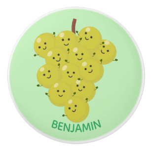 Bouton De Porte En Céramique Belle bande de raisins amusante illustration