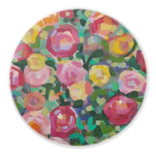 Bouton De Porte En Céramique Belle cuisse en céramique rose (Devant)