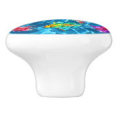 Bouton De Porte En Céramique Belle Koi Fish Pond Knobs et Pulls (Côté)