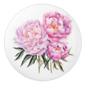 Bouton De Porte En Céramique Belle Pierre rose (Devant)