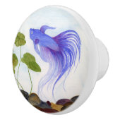 Bouton De Porte En Céramique Bêta bleu (Droite)