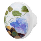 Bouton De Porte En Céramique Bêta bleu (Droite)