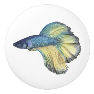 Bouton De Porte En Céramique Betta Fish Ceramic Knob