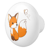 Bouton De Porte En Céramique Beurre à regarder de la petite Fox mignonne (Droite)