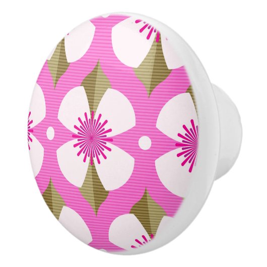 Bouton De Porte En Céramique Beurre rose (Droite)