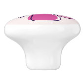 Bouton De Porte En Céramique Beurre rose mignon Doodle (Côté)