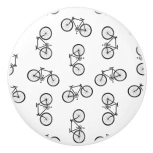 Bouton De Porte En Céramique Bicyclettes éparpillées Imprimer Motif PERSONNAL