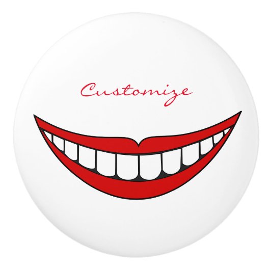 Bouton De Porte En Céramique Big Smile Thunder_Cove (Devant)