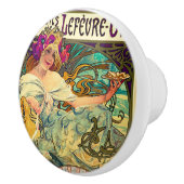 Bouton De Porte En Céramique Biscuits Lefevre-Utile par Alphonse Mucha (1896) (Droite)