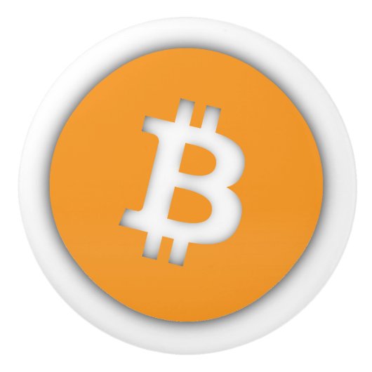 Bouton De Porte En Céramique Bitcoin Knob (Devant)