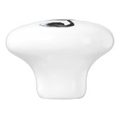 Bouton De Porte En Céramique Black Gold Music Notes (Côté)