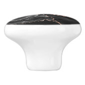 Bouton De Porte En Céramique Black Rose Gold Agate Aquarelle Ceramic Knob (Côté)