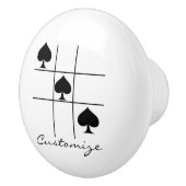 Bouton De Porte En Céramique Black Spades Tic Tac Toe Thunder_Cove (Droite)