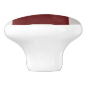 Bouton De Porte En Céramique Blanc Brown beige rond (Côté)