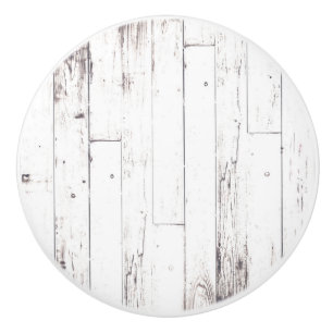 Bouton De Porte En Céramique Blanc Shabby Chic Bois Grange Rustique Ferme