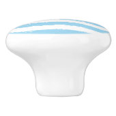 Bouton De Porte En Céramique Bleu bleu blanc éclats (Côté)