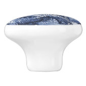 Bouton De Porte En Céramique Bleu brun et blanc Abstrait (Côté)