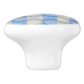 Bouton De Porte En Céramique Bleu courant Tan de Candystripe (Côté)