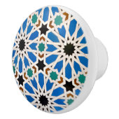 Bouton De Porte En Céramique Bleu marocain maure (Droite)