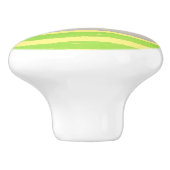 Bouton De Porte En Céramique Bleu rose Jaune Orange Vert rayures (Côté)