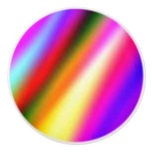 Bouton De Porte En Céramique Bleu rose ombre couleur d'eau abstrait pastel arc-