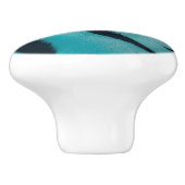 Bouton De Porte En Céramique Bleu Tigre (Côté)