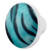 Bouton De Porte En Céramique Bleu Tigre (Droite)