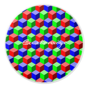 Bouton De Porte En Céramique Blocs de construction colorés Thunder_Cove 3D