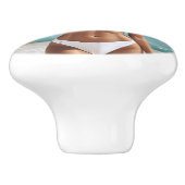 Bouton De Porte En Céramique blonde de plage (Côté)