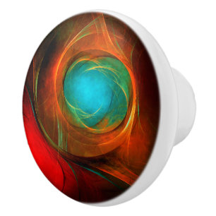 Bouton De Porte En Céramique Blue Eye Moderne Abstrait Art Cool Motif #16