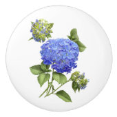 Bouton De Porte En Céramique Blue Hydrangeas (Devant)