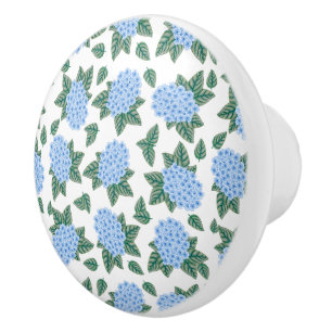 Bouton De Porte En Céramique Blue Hydrangeas Custom Ceramic Knows