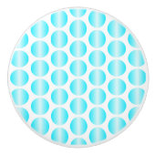 Bouton De Porte En Céramique Blue Polka Dot Design (Devant)
