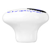 Bouton De Porte En Céramique Blue Tractor Design Personalised (Côté)