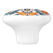 Bouton De Porte En Céramique Blue Yellow and Orange Pattern  (Côté)