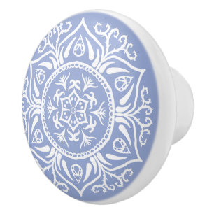 Bouton De Porte En Céramique Blueberry Mandala
