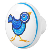 Bouton De Porte En Céramique Bluebird de bonheur (Droite)