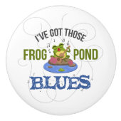Bouton De Porte En Céramique Blues Frog Pond (Devant)