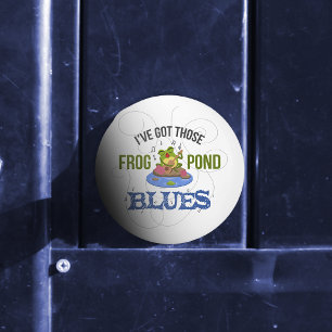 Bouton De Porte En Céramique Blues Frog Pond