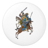 Bouton De Porte En Céramique Bogatyr russe médiéval (Devant)