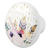 Bouton De Porte En Céramique Boho Bouquet (Droite)